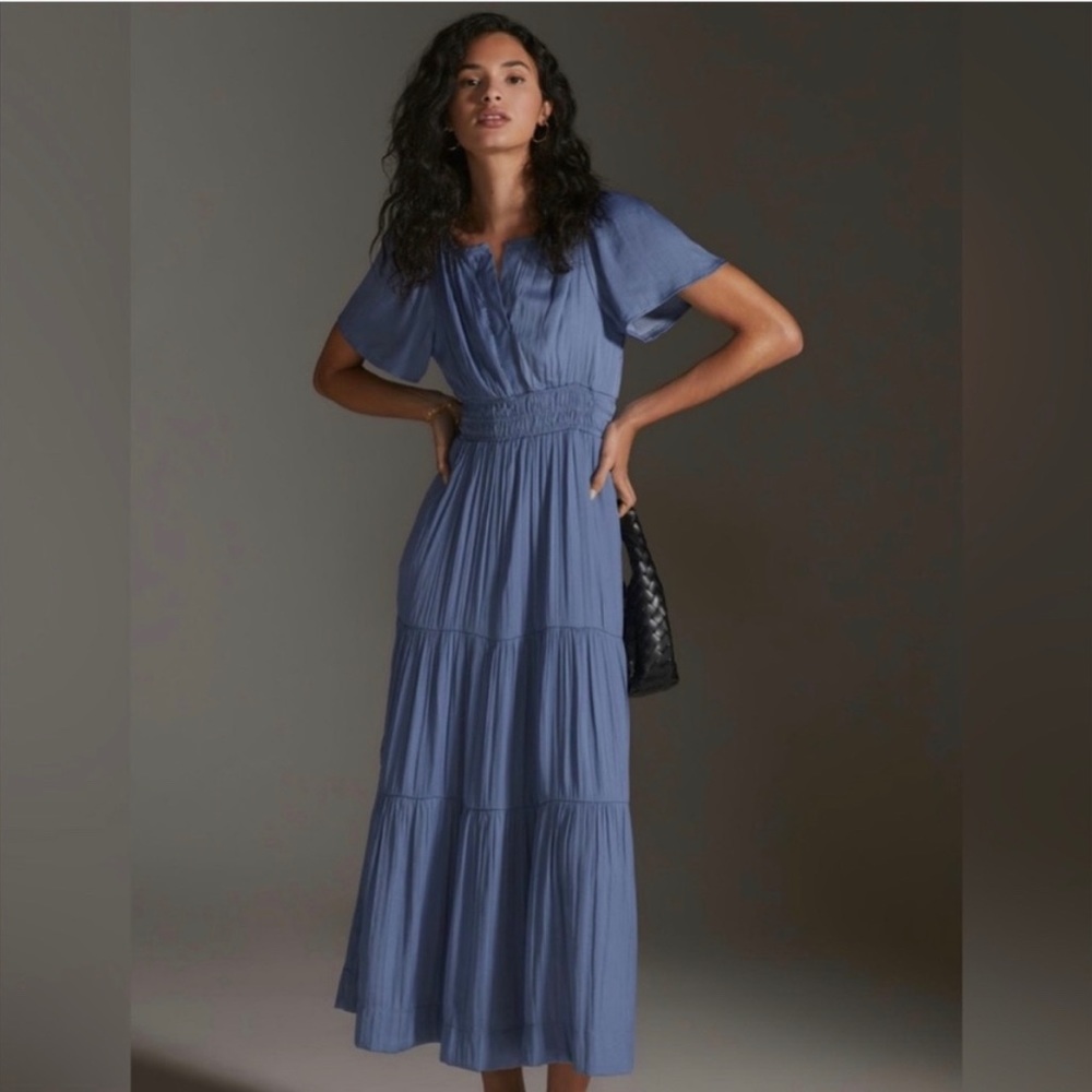 COPY - NWT never worn blue maxi Anthropologie dress